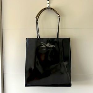 Vintage Salvatore Ferragamo black enamel tote